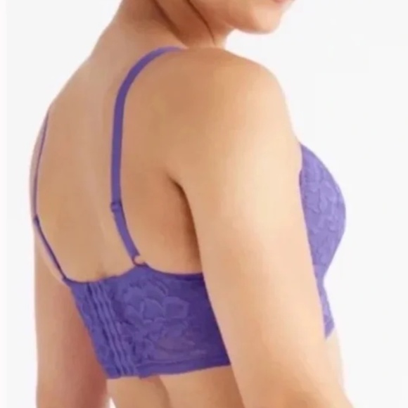 Knix Lace Longline Bustier Bra Sz S in Periwinkle - Picture 2 of 8